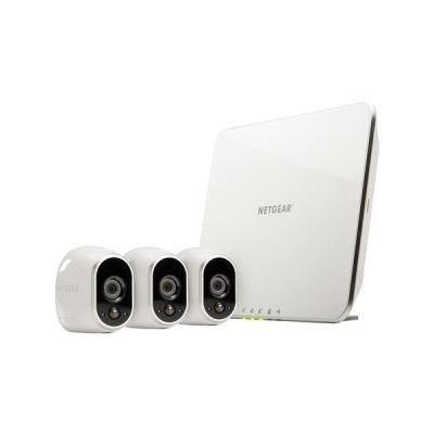 Arlo | Caméra de surveillance Wifi Sans fils, Pack de 3 HD Jour/Nuit Etanche IP65, Intérieur/Extérieur, Fixation Aimantée - Stockage gratuit dans le Cloud (VMS3330)