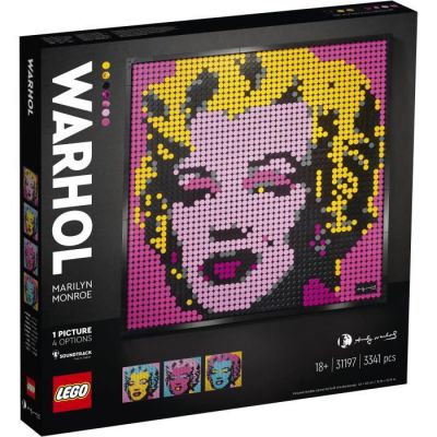 image LEGO 31197 Art Andy Warhol’s Marilyn Monroe Set pour Adultes, Edition Collector à Faire Soi Même - Toile de Décoration Murale