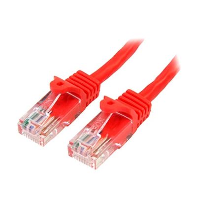 STARTECH Câble réseau Cat5e UTP sans crochet - 5 m Rouge - Cordon Ethernet RJ45 anti-accroc - Câble patch