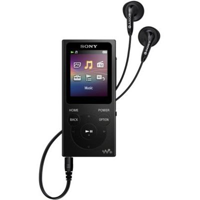 image Sony NW-E394 8 Go Lecteur MP3 Walkman avec Radio FM - Noir & MDR-EX15LPB Ecouteurs Intra-Auriculaires - Noir