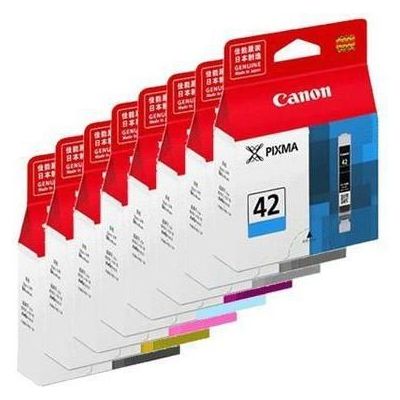 image Canon CLI-42 Cartouche BK/C/M/Y/PC/PM/GY/LGY Multipack Noir, Cyan, Magenta, Jaune, Photo Cyan, Photo Magenta, Gris, Gris Clair (Multipack plastique)