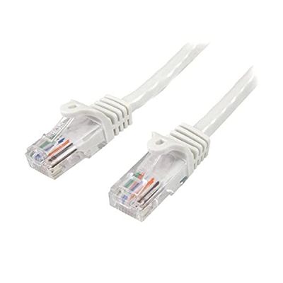 STARTECH Câble réseau Cat5e UTP sans crochet - 10 m Blanc - Cordon Ethernet RJ45 anti-accroc - Câble patch