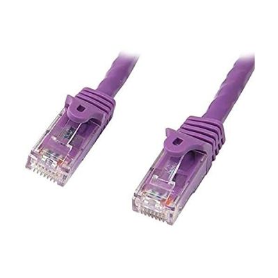 STARTECH Câble réseau Cat5e UTP sans crochet - 10 m Violet - Cordon Ethernet RJ45 anti-accroc - Câble patch