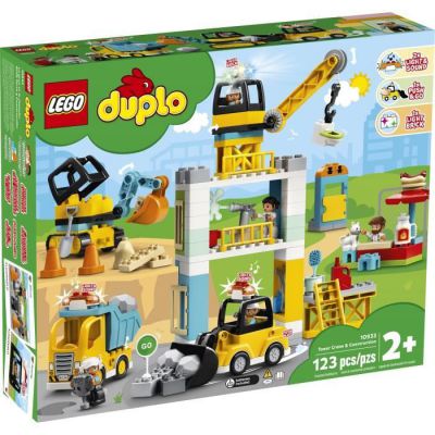 image LEGO-La Grue et Les engins de Construction Duplo Jeux, 10933, Multicolore