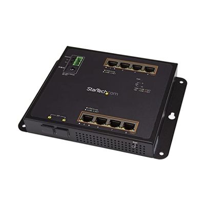 image STARTECH Switch Gigabit Ethernet géré à 8 ports PoE+ et 2 ports SFP - Commutateur réseau industriel à fixation murale