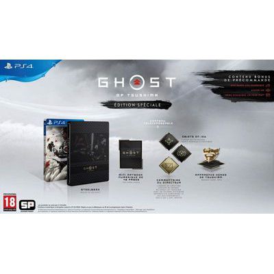 image Sony, Ghost of Tsushima sur PS4, Jeu d'action et d'aventure, Édition Spéciale, Version physique, En français, 1 joueur, PEGI 18
