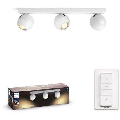 image Philips Hue White Ambiance BUCKRAM Spot barre tube 3x5.5W - Blanc (télécommande incluse), compatible Bluetooth