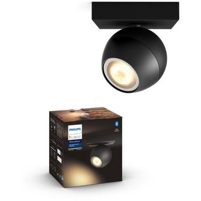 image Philips Hue White Ambiance BUCKRAM Spot 1x5.5W extension - Noir (télécommande non incluse), compatible Bluetooth