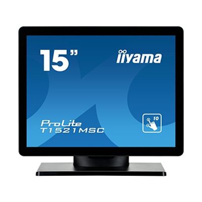 image iiyama Prolite T1521MSC-B1 - Écran LED - 15" - écran Tactile - 1024 x 768 - TN - 350 CD/m² - 800:1-8 ms - VGA - Haut-parleurs - Noir