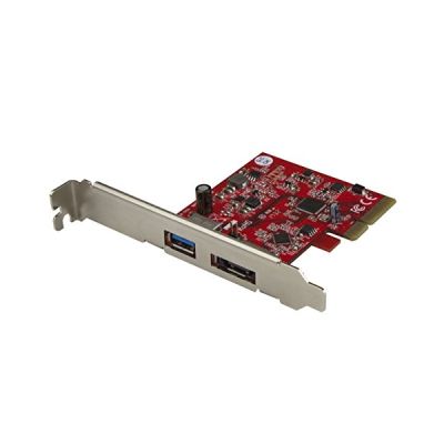 image STARTECH Carte contrôleur PCIe à USB 3.1 (10 Gb/s) et eSATA III (6 Gb/s) - Adaptateur PCI Express vers USB 3.1 et eSATA III