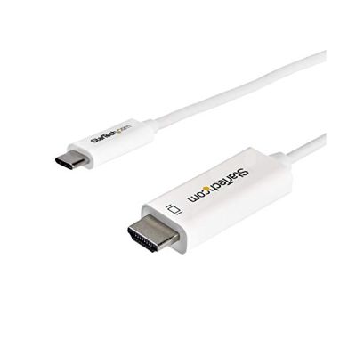image STARTECH Câble adaptateur USB-C vers HDMI 4K 60 Hz de 3 m - Blanc - première extrémité: 1 x Type C Mâle Thunderbolt 3