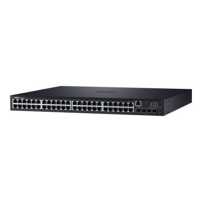 image Dell Networking N1548P - Commutateur - C2+ - Géré - 48 x 10/100/1000 + 4 x 10 Gigabit SFP+ - Flux d'air de l'avant vers l'arrière - Montable sur Rack - PoE+ (30.8 W)