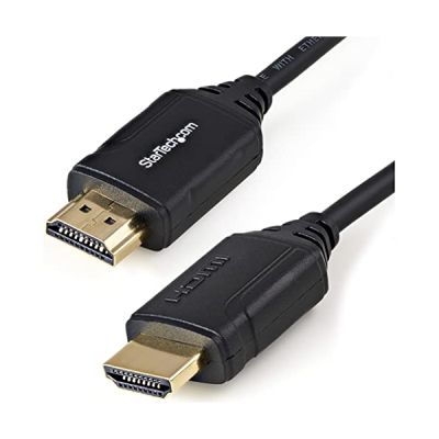 STARTECH Câble HDMI grande vitesse haute qualité avec Ethernet de 50 cm - Cordon HDMI 4K 60 Hz - Câble HDMI 2.0 certifié
