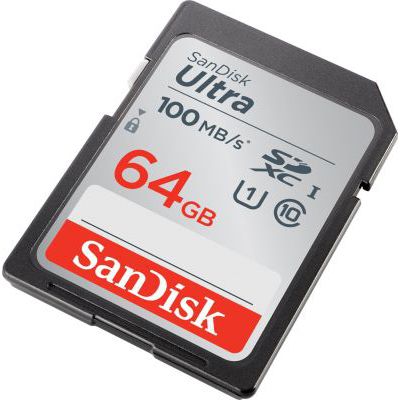 image SanDisk Carte mémoire Ultra 64Go microSDHC (100Mo/s, Class 10 UHS-I)