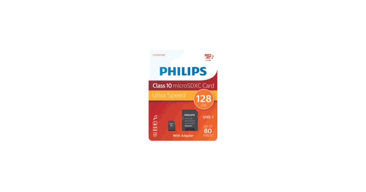 Comparer les prix : Philips Carte mémoire microSDHC 128 Go avec