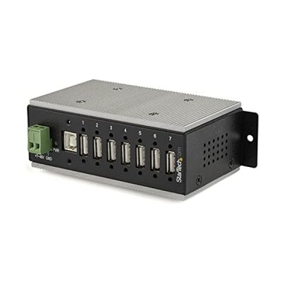 image STARTECH Multiprise USB 2.0 industrielle à 7 ports - Hub USB avec protection électrostatique (ESD) 15 kV - 7 Total USB Port(s)