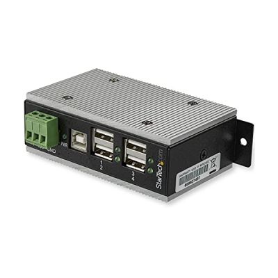 image STARTECH Multiprise USB 2.0 industrielle à 4 ports - Hub USB avec protection électrostatique (ESD) 15 kV - 4 Total USB Port(s)