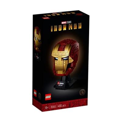 LEGO 76165 Marvel Set de construction - Casque d'Iron Man V29, piéce de collection pour adultes