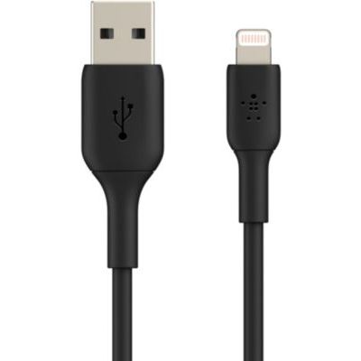 image Belkin Câble Lightning (Câble Boost Charge Lightning vers USB pour iPhone, iPad, AirPods, Câble de Recharge Certifié MFi pour iPhone, Noir, 15 cm)
