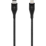 image produit Belkin Câble USB-C Boost Charge avec connecteur Lightning et sangle de fermeture (câble DuraTek, 1,2 m, noir)