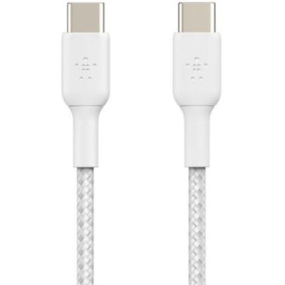 image Belkin Câble USB-C vers USB-C à Gaine Tressée (1 m, Blanc)