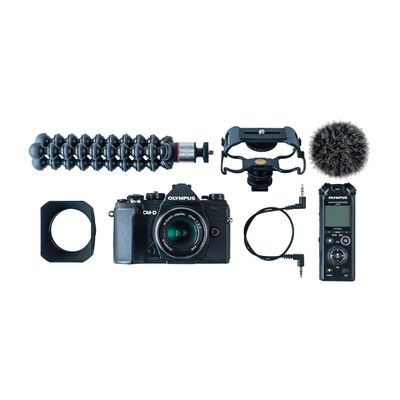 image [Pack] Appareil photo hybride Olympus OM-D E-M5 MKIII noir + ED 12mm f/2 + Micro phone + Minitrépied