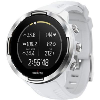 image Suunto 9 Baro Montre GPS avec Batterie Longue Durée et Mesure du Rythme Cardiaque au Poignet, Blanc, SS050021000