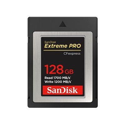 image SanDisk Extreme PRO CFexpress Compactflash Carte Type B, 128 Go, jusqu'à 1 700 Mo/s, pour tourner des vidéos en 4K RAW