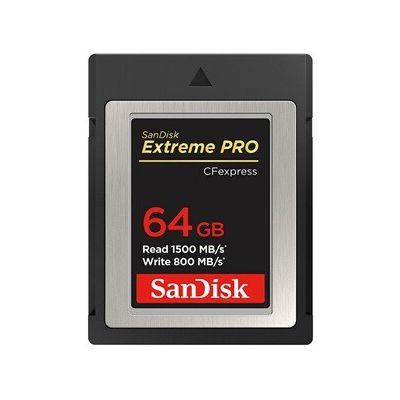 image SanDisk Extreme PRO CFexpress Compactflash Carte Type B, 64 Go, jusqu'à 1 700 Mo/s, tourner des vidéos en 4K RAW