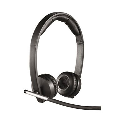 Logitech H820e Casque sans Fil, Oreillettes Stéréo avec Micro Antiparasites, USB, Commandes Intégrées, Témoin Lumineux, PC/Mac/Portable - Noir