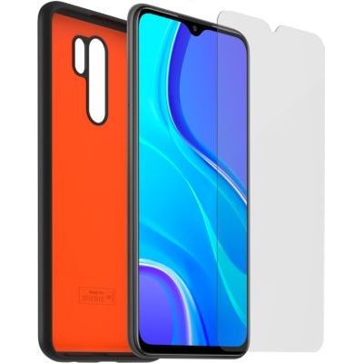 image Pack Coque TPU, Verre trempé pour REDMI9 Noir