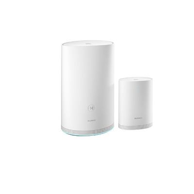 image HUAWEI Wi-Fi Q2 Pro (1 Base + 1 Satellite) Système Hybride Wi-Fi Maillé 5GHz et CPL Un Seul Réseau pour Tout Votre foyer Plug & Play Faible Latence Gigabit Powerline Ports GE Optimisation Wi-Fi 5GHz