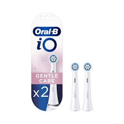 image Oral-B iO Gentle Care Brossettes De Rechange x2, Recharge Originale Pour Brosse À Dents Électrique