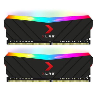image PNY XLR8 - Mémoire PC RAM RGB - 16 Go (2 x 8 Go) - 3200 MHz - CAS 16 (MD16GK2D4320016XRGB)