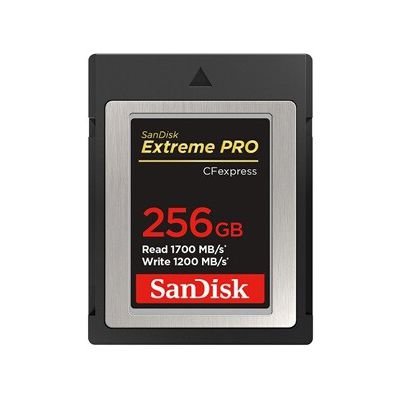 image SanDisk Extreme PRO CFexpress Compactflash Carte Type B, 256 Go, jusqu'à 1 700 Mo/s, tourner des vidéos en 4K RAW