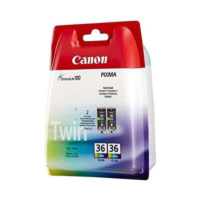 image Canon CLI-36 Cartouches CL Couleur Pack de 2 (Emballage plastique)