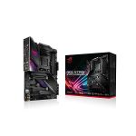 image produit ASUS Carte Mère Gaming ROG Strix X570-E Gaming AMD AM4 Ryzen 3000 (16 power stages PCIe 4.0 M.2 DDR4 Wi-Fi 6(802.11ax) 2.5G LAN Intel LAN HDMI DP SLI CFX SATA USB 3.2 Gen 2 Type-A Type-C Aura Sync)