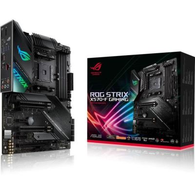 image ASUS ROG STRIX X570-F GAMING - Carte mère gaming (AMD X570 ATX PCIe 4.0, Aura Sync RGB, Intel Gigabit Ethernet, dual M.2 avec radiateurs, SATA 6 Gb/s et USB 3.2 Gen 2)