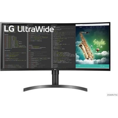 image LG UltraWide 35WN75C-B, LG UltraWide 21:9 QHD VA 35'' (3440x1440, 5 ms, sRGB 99%, HDMI, DisplayPort, USB-C, USB 3.0, HDR, FreeSync, Hauts parleurs, Ajustable Hauteur)