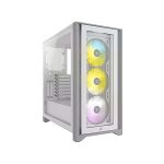 image produit CORSAIR Boîtier PC iCUE 4000X RGB - Moyen Tour - Verre trempé - Blanc (CC9011205WW)