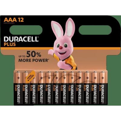 image Duracell Plus, pack de 12 piles alcalines Type AAA 1,5 Volts LR03 MN2400