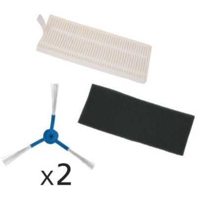 image Rowenta ZR720001 Lot de 4 brosses latérales et filtres de Rechange d'origine pour aspirateurs Explorer 20 & Explorer 40