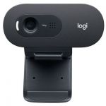 image produit Logitech C505 Webcam HD - Webcam USB HD 720p pour Ordinateur de Bureau et Ordinateur Portable, avec Microphone Longue Portée, Compatible avec PC ou Mac - Gris - livrable en France