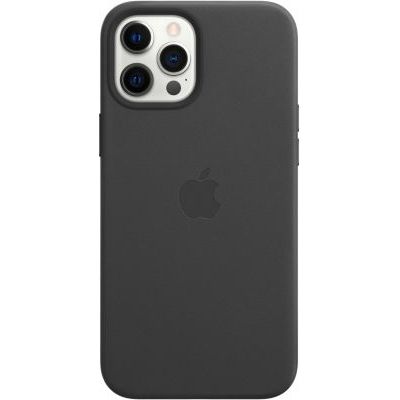 image Apple Coque en Cuir avec MagSafe (pour iPhone 12 Pro Max) - Noir