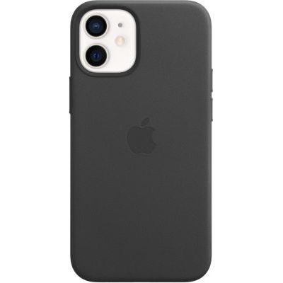 image Apple Coque en Cuir avec MagSafe (pour iPhone 12 Mini) - Noir