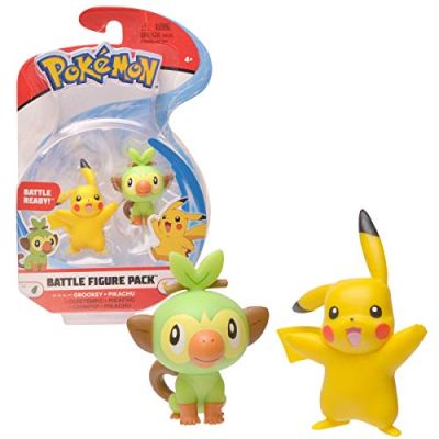 Bandai Pokémon-Pack de 2 figurines 3-5 cm-Pikachu & Ouistempo, WT97625