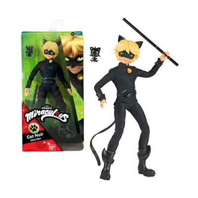 image Bandai- Miraculous Ladybug-Poupée Mannequin 26 cm-Chat Noir, P50002