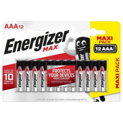 image Piles Alcalines Energizer Max AAA/LR3, pack de 12