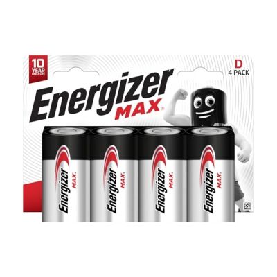 image Piles Alcalines Energizer Max D/LR20, pack de 4