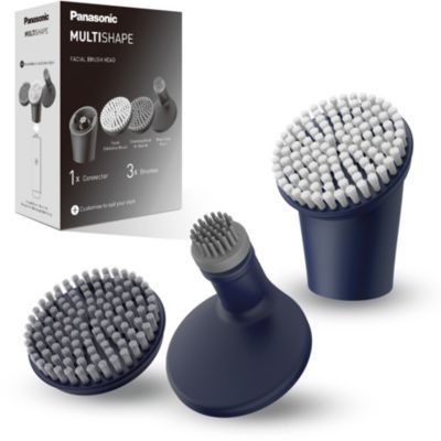 image Panasonic ER-CFB1-A503 MULTISHAPE(Système Modulaire de Soins Personnels)Kit Têtes Brosses pour Visage, Brosse Exfoliante Visage, Brosse Nettoyante pour Barbe, Brosse pour Nettoyer en Profondeur, Noir